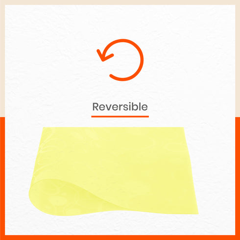VIDA Multipurpose Circles Texture Fridge Mats |Yellow (45 cm X 30 cm 425 GSM)